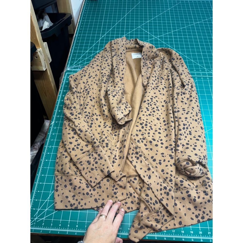 Abercrombie & Fitch Soft A&F Collection Leopard Print Open Front Cardigan XL